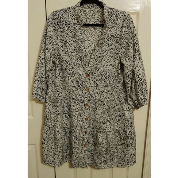 Women's Button Up Mini Dress GUC Size M/L - Picture 1 of 6